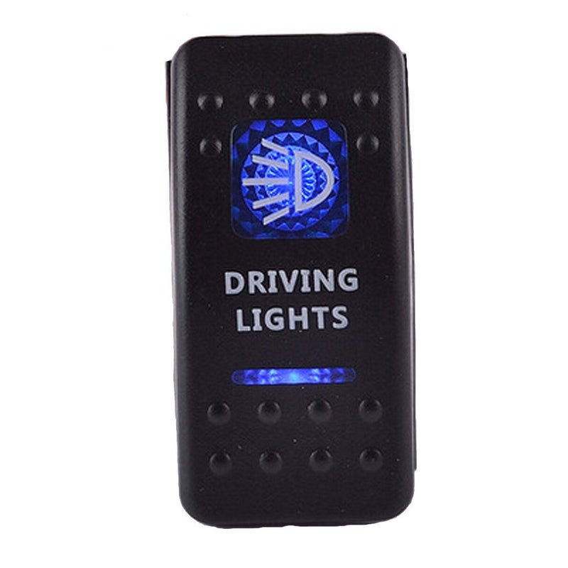 ESUPPORT Car Blue LED Driving Light Rocker Toggle Switch ON Off 12V 20A, 24V 10A - Image 1